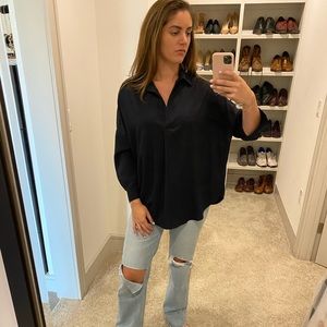 French connection black blouse